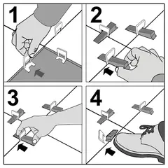 DALI - Espaciadores y Niveladores para Cerámica 1 mm – Set 200 Piezas (100 Cuñas + 100 Espaciadores)