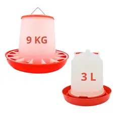 GENERICO - Comedero Para Gallinas 9kg + Bebedero 3l Pack Aves