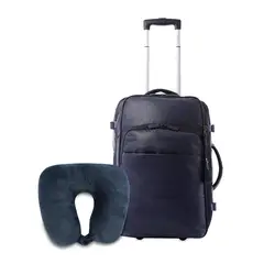 TOTTO - Pack Maleta Trip 10 Kg + Almohada Viaje Azul