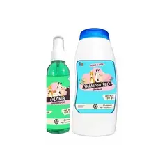MASCOKITS - Kit Para Perro Shampoo Seco Colonia Durazno-Eucalipto