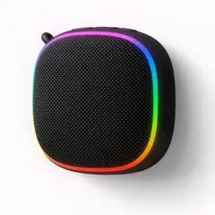 GENERICO - Mini Parlante Bluetooth Portátil con Luces LED RGB Sonido 360°