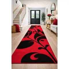 MROTTO - Alfombra de Pasillo Rojo 70 x 230 cm Moderna