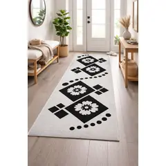 MROTTO - Alfombra de Pasillo Gris 70 x 230 cm Moderna