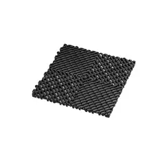 CELLBOX - Piso de Plástico Encajable Antideslizante y Drenante Negro - Garaje Patio o Terraza