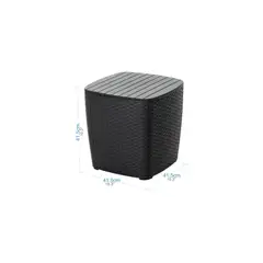 QRUBBER - Juego de terraza Capri Comfort Gris Grafito