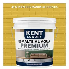 KENT - PINTURA ESMALTE AGUA FACHADAS - SEMIBRILLO - TINETA 10L AMARILLO MIEL