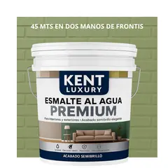 KENT - PINTURA ESMALTE AGUA FACHADAS - SEMIBRILLO - TINETA 10L VERDE PÁLIDO