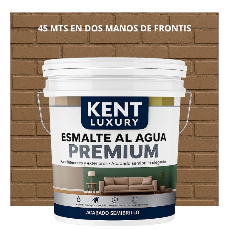 PINTURA ESMALTE AGUA FACHADAS - SEMIBRILLO - TINETA 10L MARRÓN TIERRA