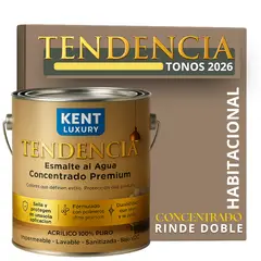 KENT - PINTURA ESMALTE AGUA TENDENDIA - MATE - 4L WARM TAUPE