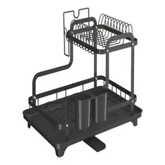 GENERICO - Escurridor de Vajilla de acero de Doble Nivel