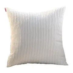 OLEVO - Funda cojin pana blanco 40x40 cm decorativa sofá dormitorio, relleno no incluido