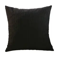 OLEVO - Funda cojin pana negro 50x50 cm decorativa sofá dormitorio, relleno no incluido