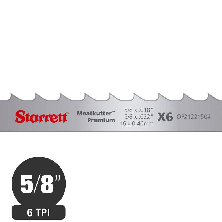 Sierra Huincha para Carne 16x046 mm 6 TPI 30 m Raker Meatkutter Premium