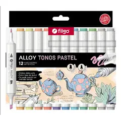 FILGO - Marcador Artístico Doble Punta Tonos Pastel Alloy