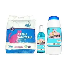 MASCOKITS - Arena Ultra Aglutinante Para Gatos 10kg Colonia Shampoo.