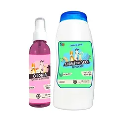 MASCOKITS - Kit Para Perro Shampoo Seco Colonia Frambuesa-Eucalipto