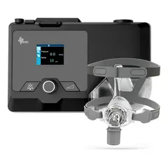 TOPMEDIC - BMC - Maquina Auto CPAP Resmart Portatil Apnea de Sueño + Mascara Oronasal, Tubo y Humidificador