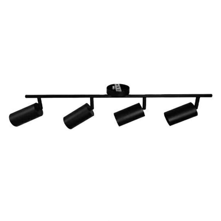 Aplique Móvil Negro para 4 Ampolletas GU10 110-220V AC IP20