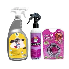 MASCOKITS - Kit Perro Collar Anti Pulgas Repelente Educador Sanitario