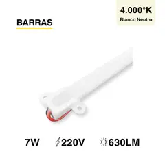 DEMASLED - Barra Rígida LED SMD2835 220V 7W Blanco Neutro 630lm 72 LEDs 80cm