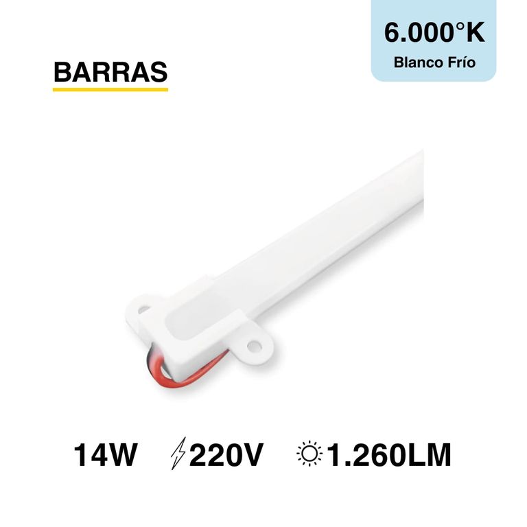 Barra Rígida LED SMD2835 220V 14W Frío 1260lm 144 LEDs 12m