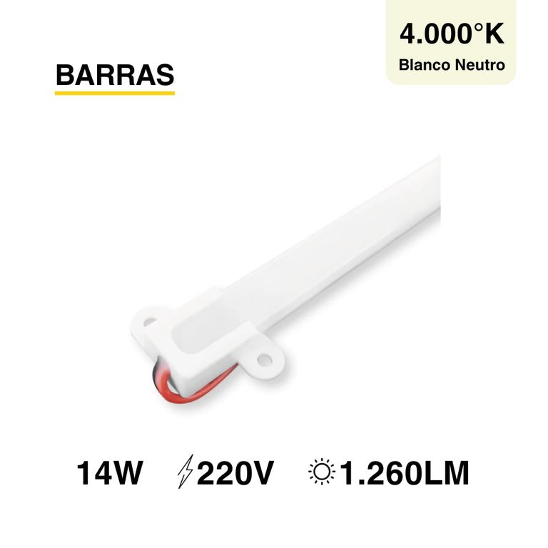 Barra Rígida LED SMD2835 220V 14W Neutro 1260lm 144 LEDs 12m