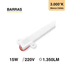 DEMASLED - Barra Rígida LED SMD2835 220V 15W Cálido 1350lm 144 LEDs 15m