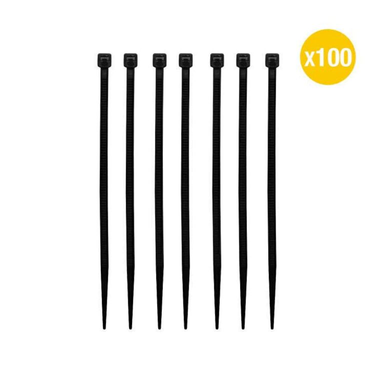 Amarras Plásticas Negro 48x200mm 100 uds