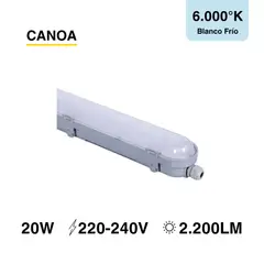 DEMASLED - Equipo Estanco 20w AC220-240V 6000K Milky cover