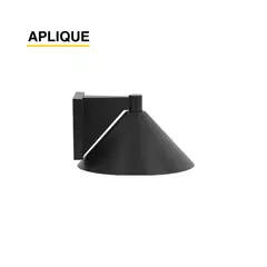 DEMASLED - Aplique de Muro exterior LED para lamparas E27 Negro