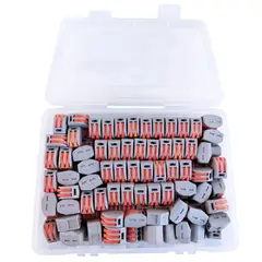 DEMASLED - Kit de Conectores Empalme Fast Clip Tipo Wago 2 3 4 y 5 Polos x165 piezas