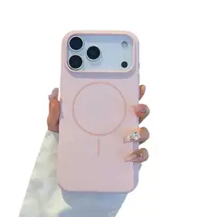 GENERICO - Carcasa Silicona Con Magsafe Iphone 17 Pro Max / Rosa