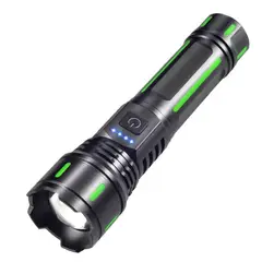 IRM - Linterna Led De Alta Potencia Con Aleación De Aluminio 1000 Metros Power Bank Usb Tipo C