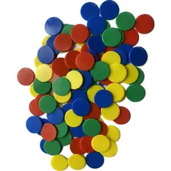 GENERICO - Fichas De 100 Piezas De Color Sólido