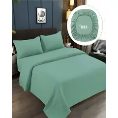 GENERICO - SABANAS DE 500 HILOS SUPER-KING VERDE CLARO