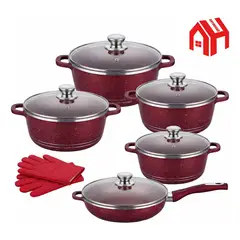 ANYHOGAR - 12pcs Set De Ollas Bateria Ollas Antiadherente.