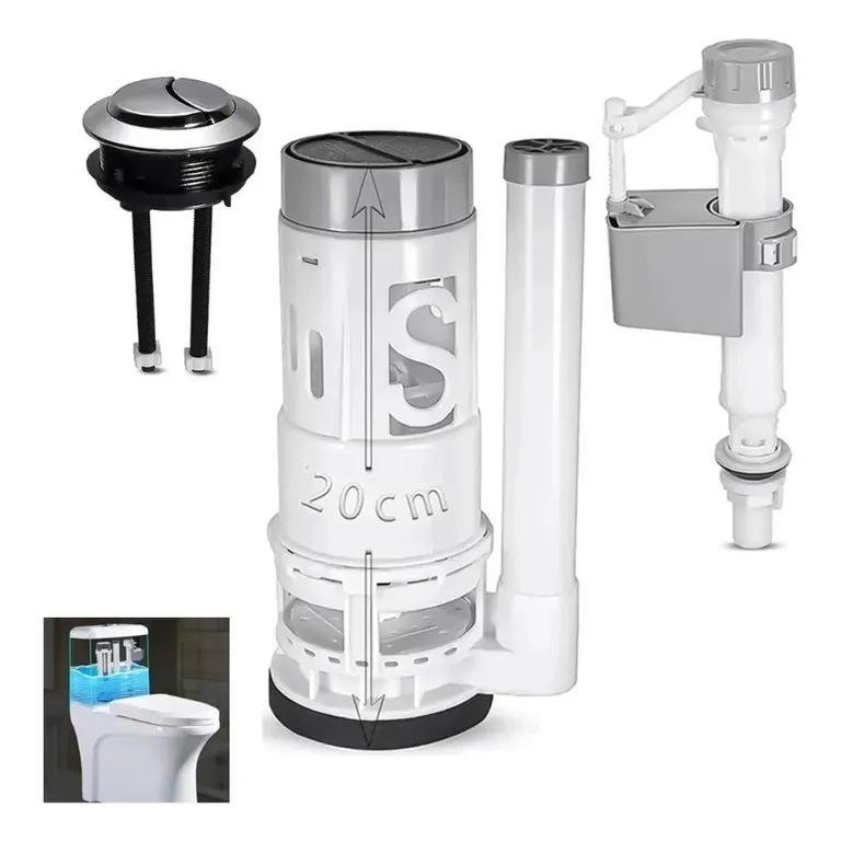 1 Kit Juego De Herrajes Para Wc Valvula De Descarga Wc 20cm