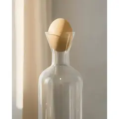 GENERICO - SET DE JARRA MAS 6 VASOS CON TAPA DE BAMBU