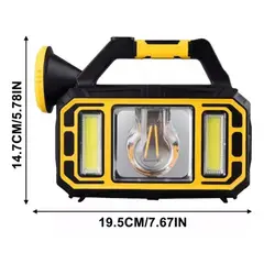 MOVI - Linterna recargable a Corriente con Panel Solar y Cargador Portátil