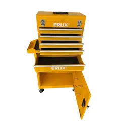 ALTERNATIVE - Gabinete Metálico Caja Porta Herramientas Con Ruedas Amarillo