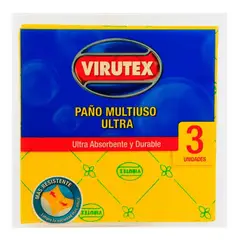 VIRUTEX - PACK X 4 PAÑO MULTIUSO ULTRA 3 UND
