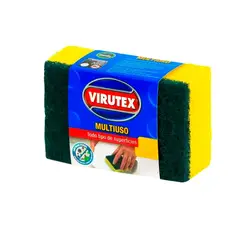 VIRUTEX - PACK X 4 ESPONJA LISA CLÁSICA