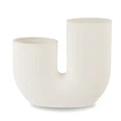 INSPIRACCI - Florero Adorno Cerámica Blanco 21cm