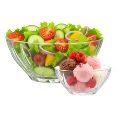 ALLEGRA - Set ensaladera más 6 bowls de vidrio