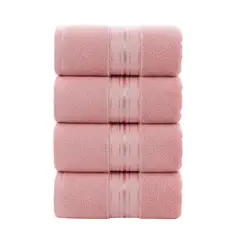 GARSIL - Pack 4 Toallas De Mano Algodon 74x34 Cm de 130gr Rosa