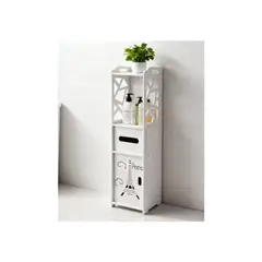 GENERICO - Estante Organizador Alto y Compacto Blanco con Diseño Decorativo Paris - Estilo Moderno