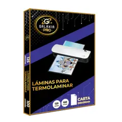 GENERICO - 100 Laminas Para Plastificar Termolaminar 125 Micrones Carta Galaxia Pro