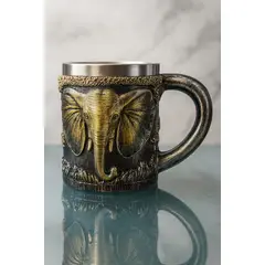 GENERICO - Tazon - Taza Termica De Acero con Diseño de Elefante en 3D