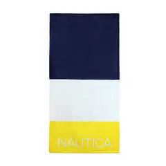 NAUTICA - Toalla de playa Home 100% Algodón 160x80 diseño tricolor