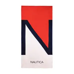 NAUTICA - Toalla de playa Home 100% Algodón 160x80 diseño N tricolor